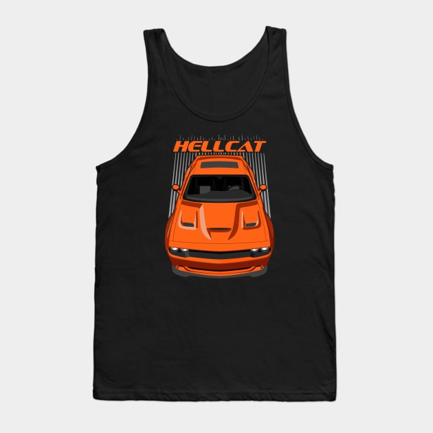 Challenger Hellcat - Orange Tank Top by V8social